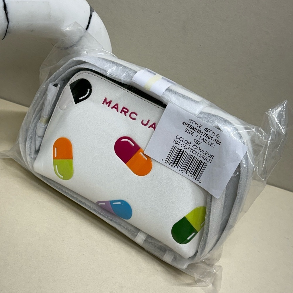 (new+tag) Marc Jacobs RARE small crossbody white leather fit large iphone - Picture 13 of 16